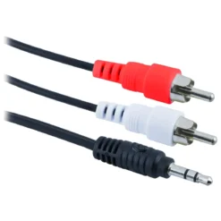 GE 6ft. Audio Y Adapter with 2 RCA Jacks to 3.5mm Jack, Black