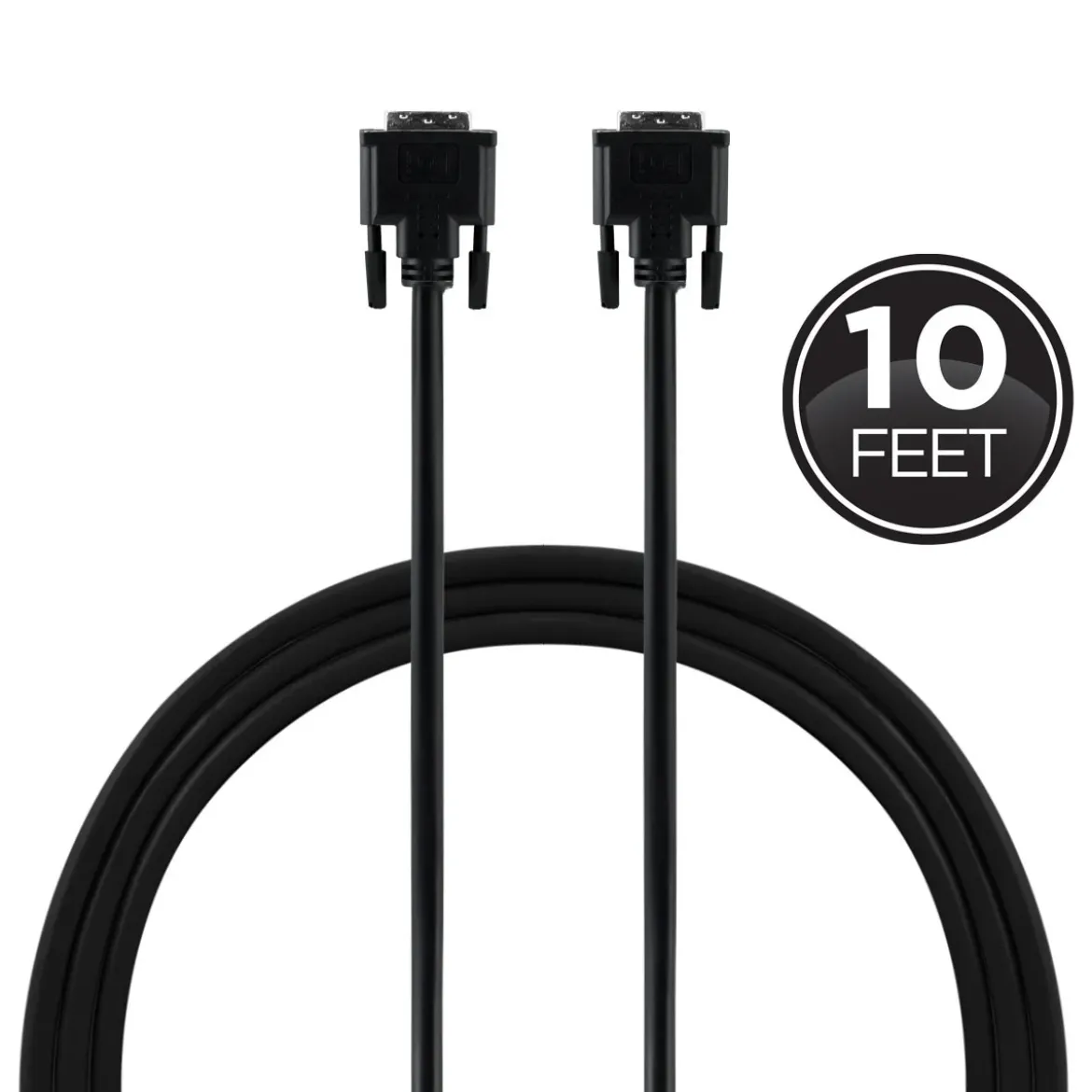 GE 10ft. DVI-D Dual Link Cable, Black