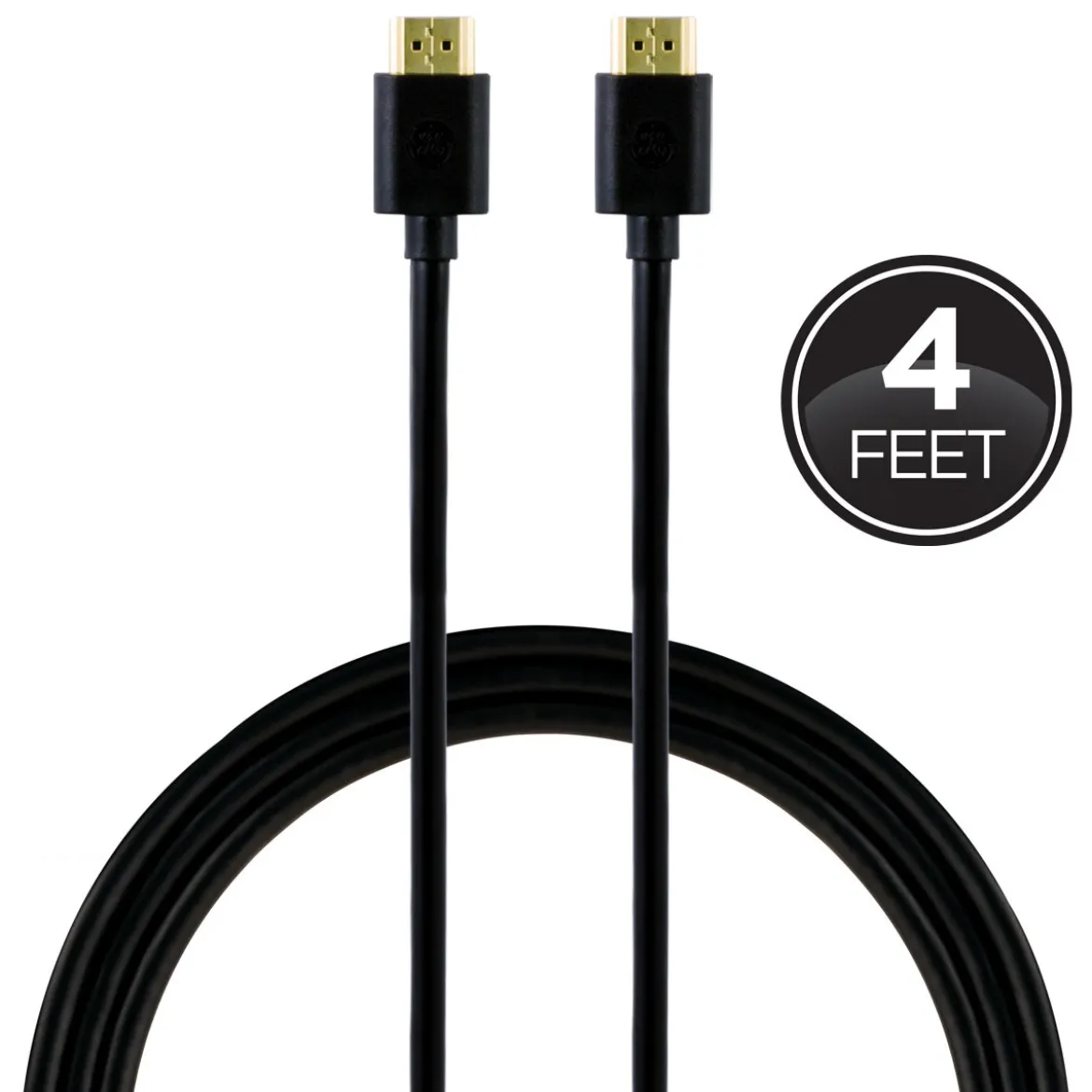GE 4ft. HDMI Cable with Ethernet, Black