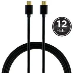 GE 12ft. HDMI Cable with Ethernet, Black