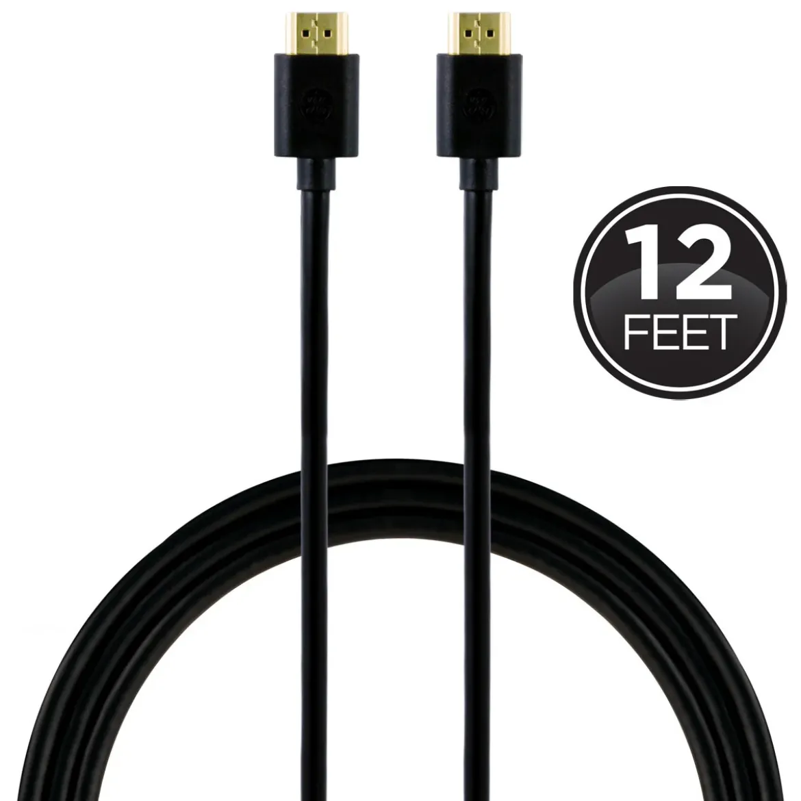 GE 12ft. HDMI Cable with Ethernet, Black