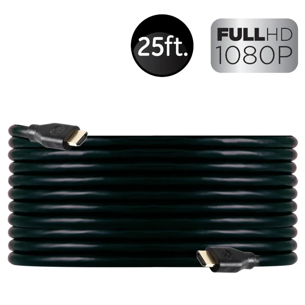GE 25ft. HDMI Cable with Ethernet, Black