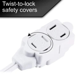 GE 15ft. 3-Outlet Polarized Extension Cord, White