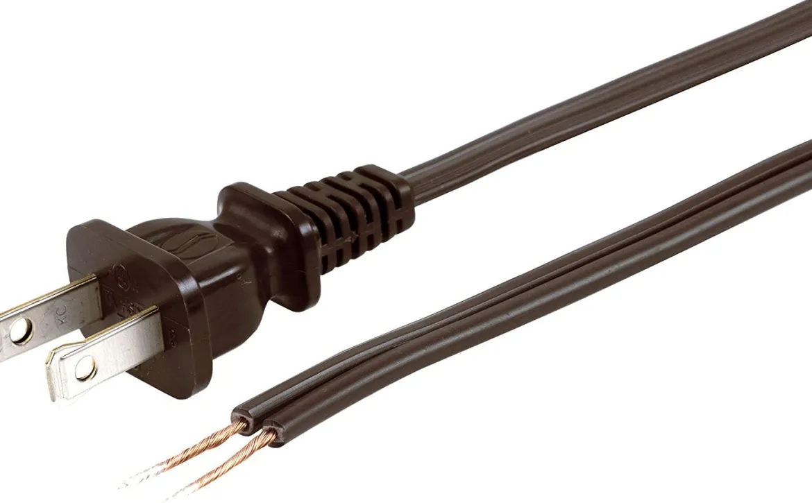 GE 8ft. Polarized Replacement Lamp Cord, Brown