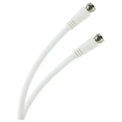 GE 25ft. RG6 Coaxial Cable, F-Type Connectors, White