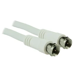 GE 15ft. RG6 Coaxial Cable with F-Type Connectors, White