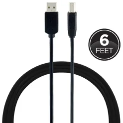GE 6ft. USB Printer Cable, Black
