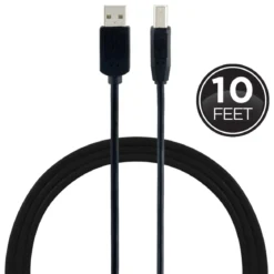 GE 10 ft. USB 2.0 Printer Cable, Black