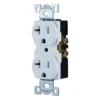 GE Grounding Duplex Receptacle, White
