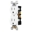 GE Grounding Duplex Tamper Resistant Safety Outlet, White