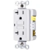 GE Grounding GFCI Receptacle with LED Indicator, White