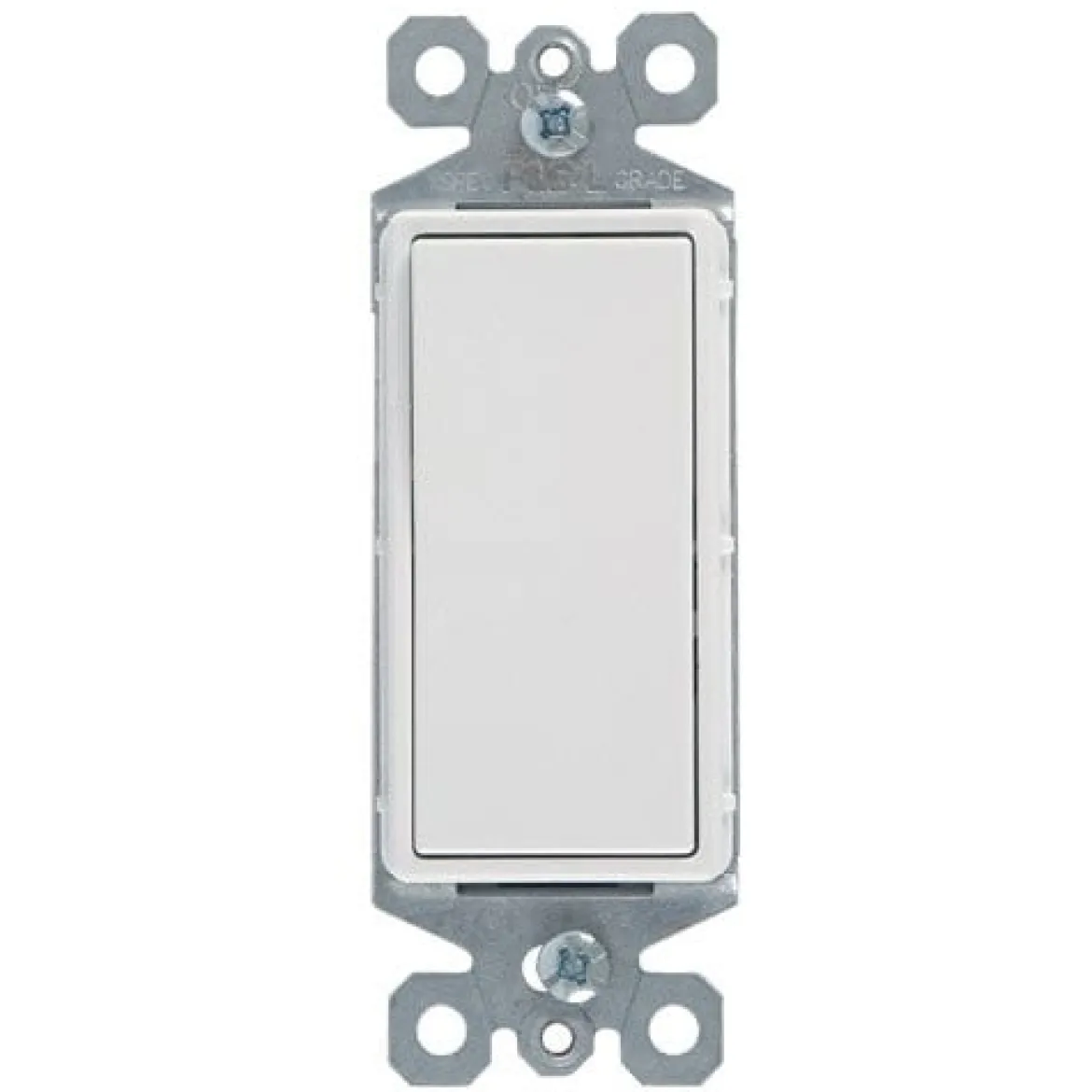 GE Grounding Paddle Rocker Switch, White