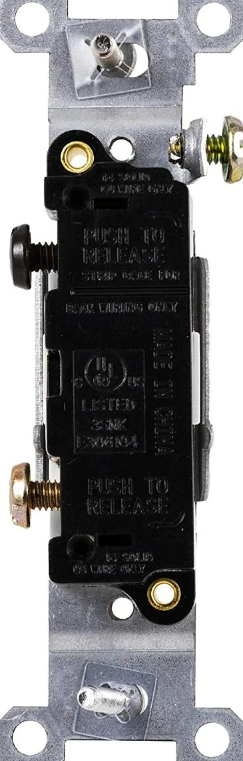 GE Grounding Toggle Switch, White