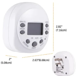 GE Indoor Plug-In 7-Day Digital Timer, White