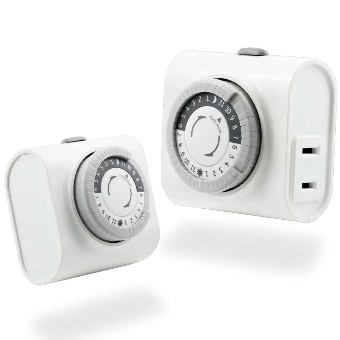 GE Indoor Plug-In 24-Hour Mechanical Timer, 2 Pack, White