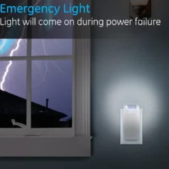 GE 4-in-1 Rechargeable Power Failure LED Night Light, White