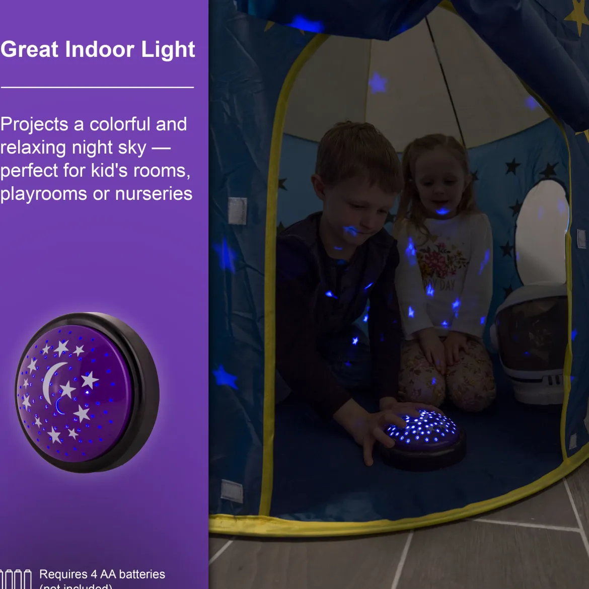 GE LED Moon and Star Projector Night Light