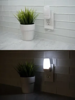 GE Light Sensing LED Night Light, 4 Pack, White