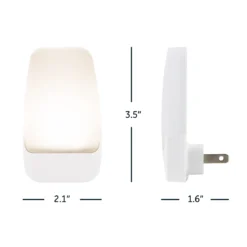 GE Light Sensing LED Night Light, White, 8 Pack