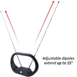 GE Modern Loop HD Antenna, Black