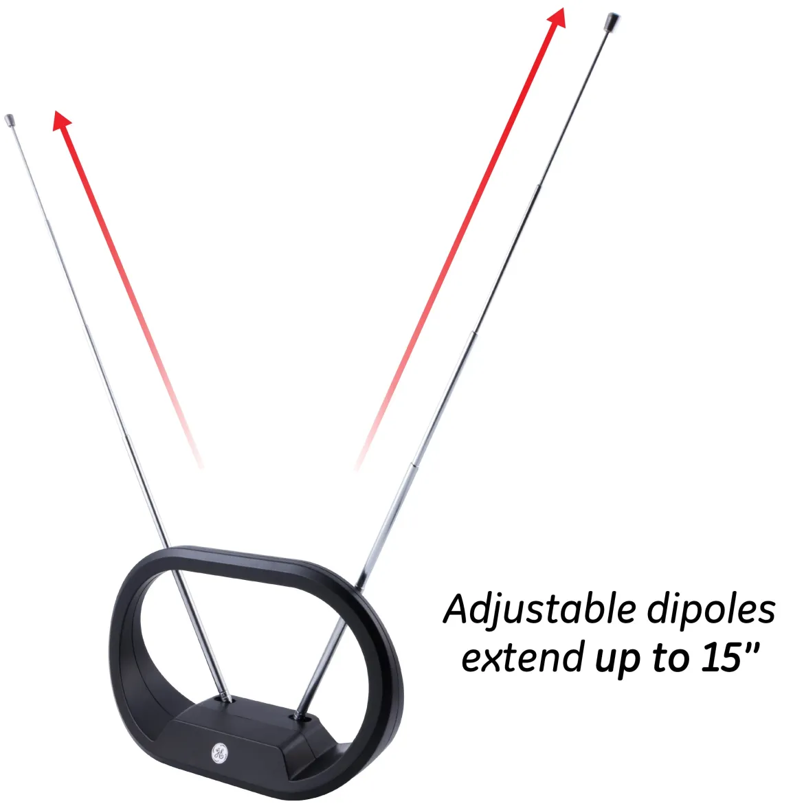 GE Modern Loop HD Antenna, Black
