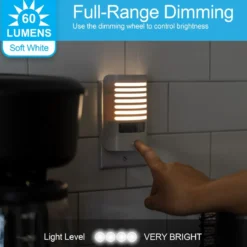 GE Motion Sensing Dimmable LED Night Light, White