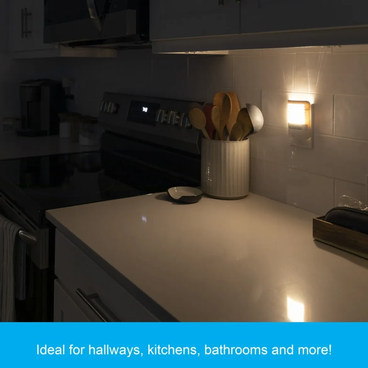 GE Motion Sensing Dimmable LED Night Light, White