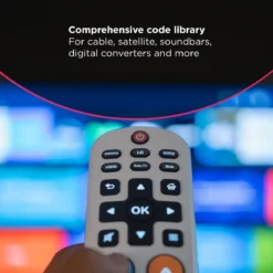 GE OneTouch Streaming Replacement Remote Control, Backlit With Big Button, White