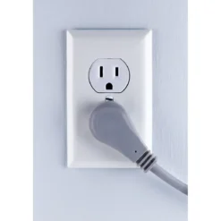 GE 3-Outlet 25ft. Extension Cord with Right-Angle Plug, Gray