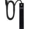 GE 6-Outlet 7ft. Power Strip, Black