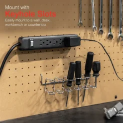 GE 6-Outlet 2ft. Power Strip, Black