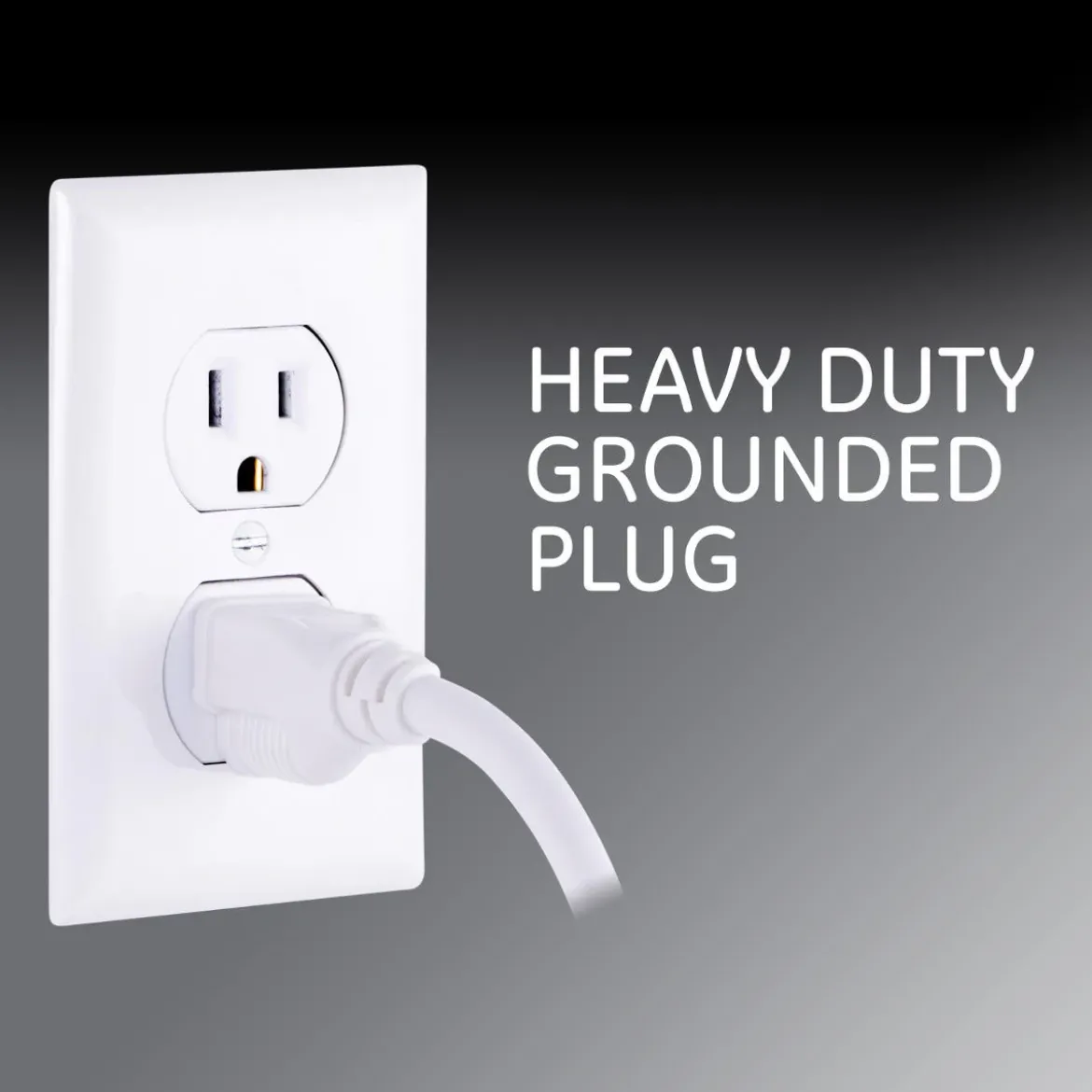 GE 6-Outlet 2ft. Power Strip, 2 Pack, White