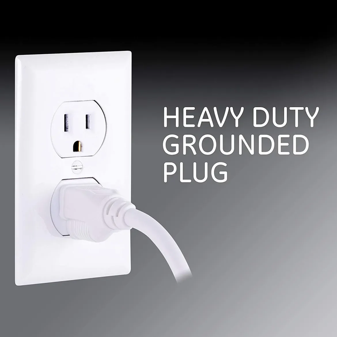 GE 6-Outlet 2ft. Power Strip, White