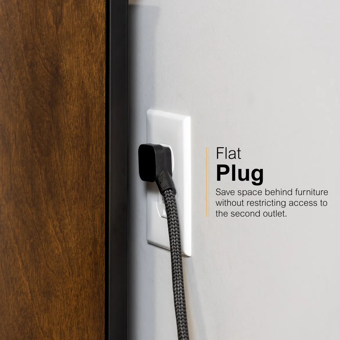 GE 6-Outlet 3ft. Surge Protector, 2 Pack, Black