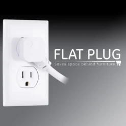GE 6-Outlet 6ft. Surge Protector With Twist-To-Close Safety Covers, 2 Pack, White