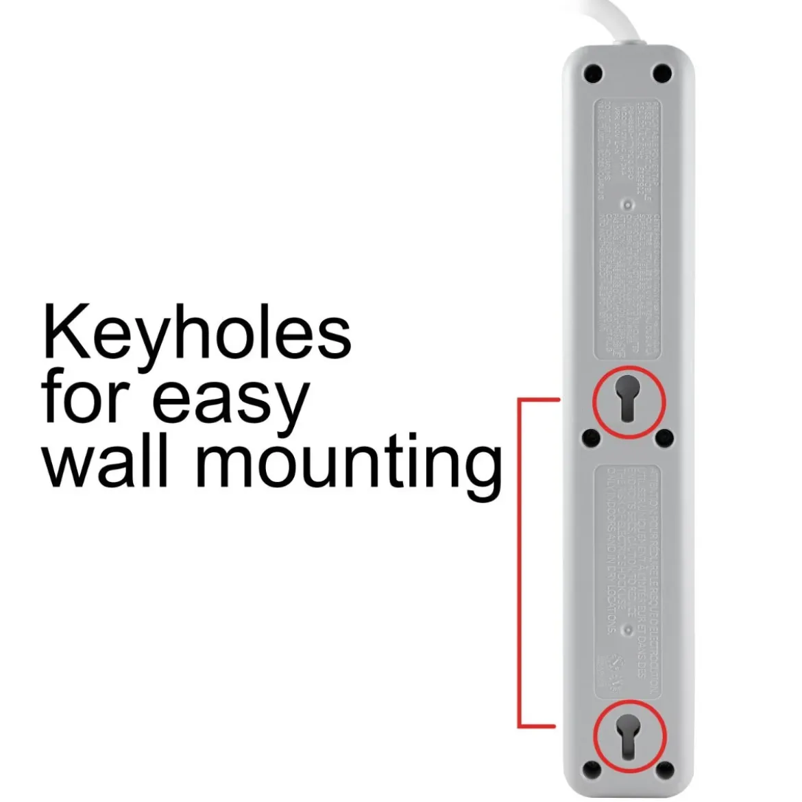 GE 6-Outlet 15ft. Surge Protector, White