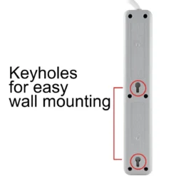 GE 6-Outlet 10ft. Surge Protector, White