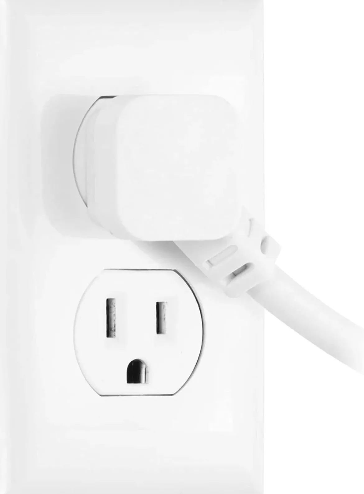 GE 6-Outlet 25ft. Surge Protector with Twist-to-Close Safety Outlet Covers, White