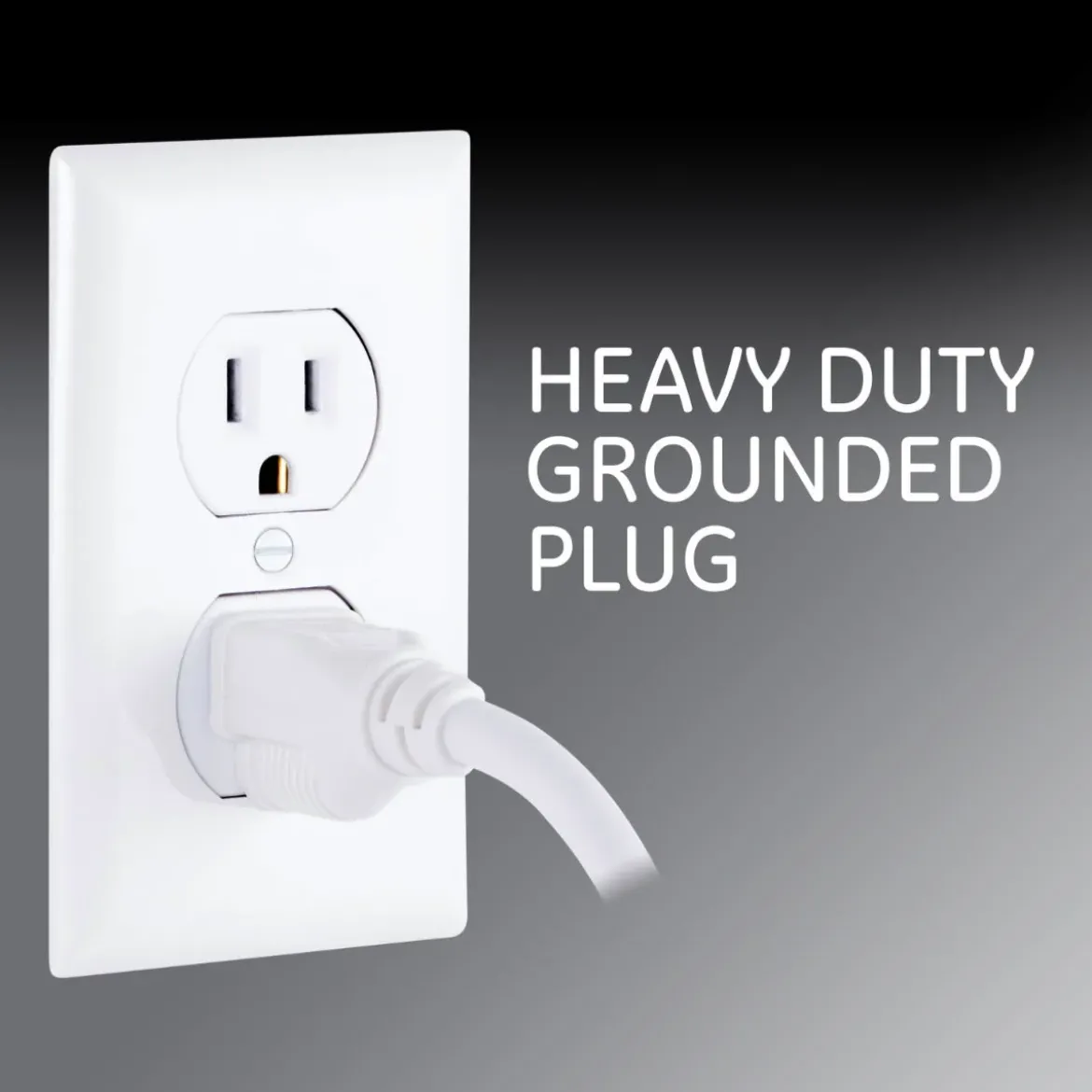 GE 6-Outlet 3ft. Surge Protector with Twist-to-Close Safety Covers, White