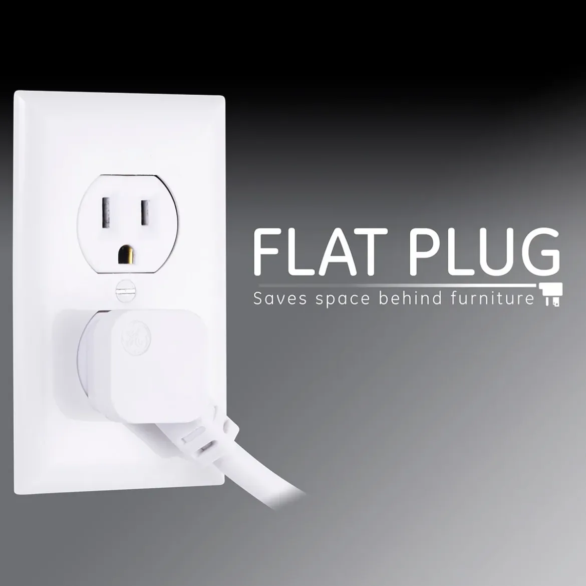 GE 6-Outlet 2ft. Surge Protector, White