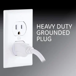 GE 6-Outlet 2ft. Surge Protector with Twist-to-Close Safety Covers, White