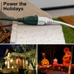 GE 1-Outlet Grounded Extension Cord, Outdoor, 20ft., 16AWG, White