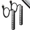 GE 6-Outlet Surge Protector Extension Cord, 450J, Black, 2ft., 2pk