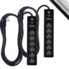 GE 6-Outlet Surge Protector Extension Cord, 800J, Black, 10ft., 2pk