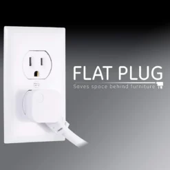 GE 4-Outlet 2-USB 3ft. Surge Protector, White