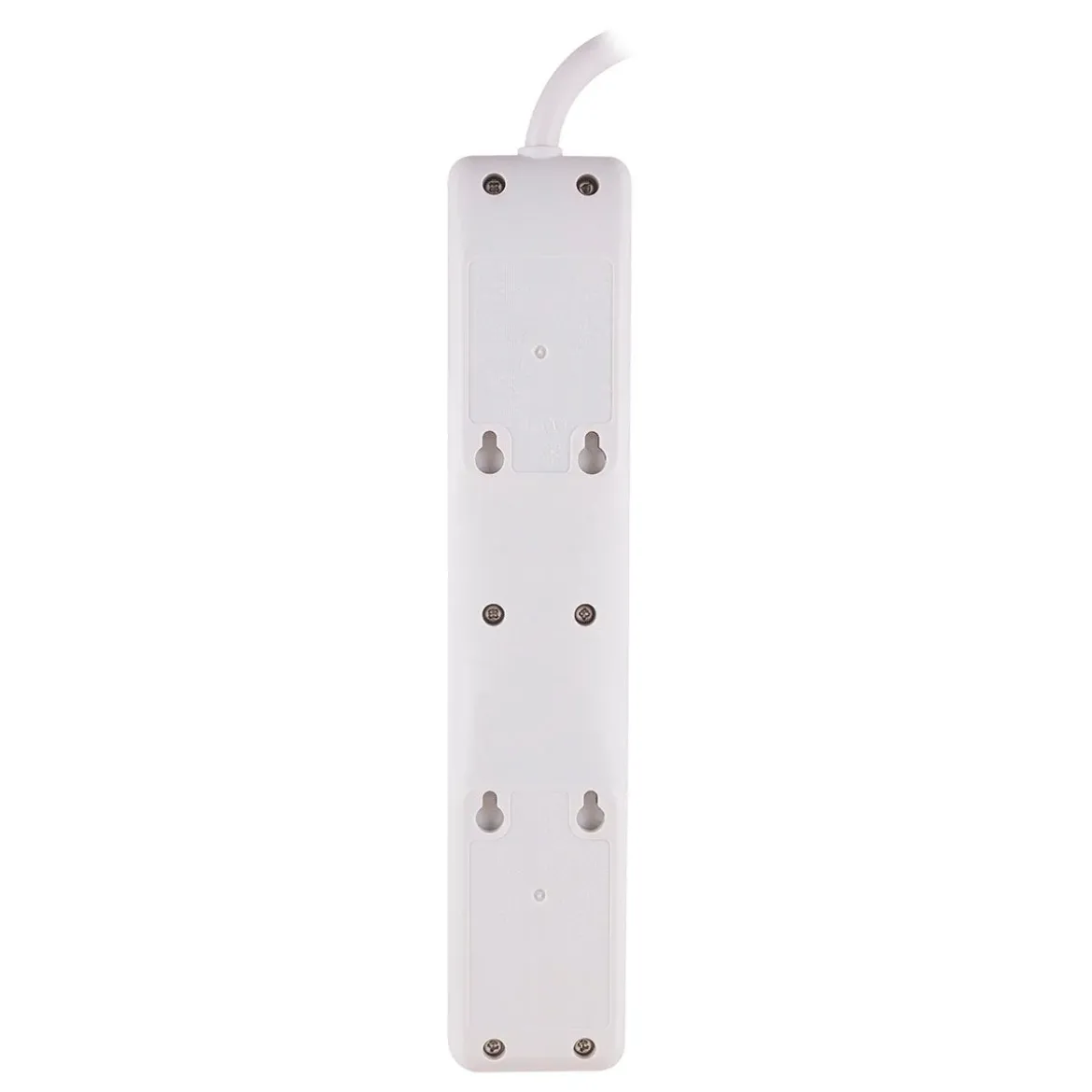 GE 4-Outlet 2-USB 8ft. Surge Protector With Twist-To-Close Safety Covers, White