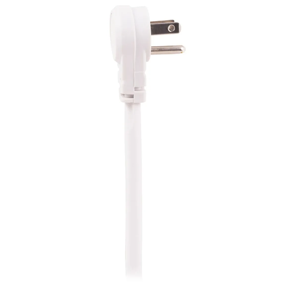 GE 4-Outlet 2-USB 8ft. Surge Protector With Twist-To-Close Safety Covers, White