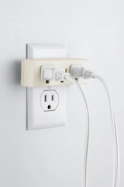 GE 3-Outlet Wall Tap, Light Almond