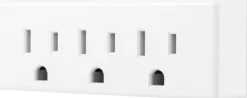 GE 3-Outlet Wall Tap, White