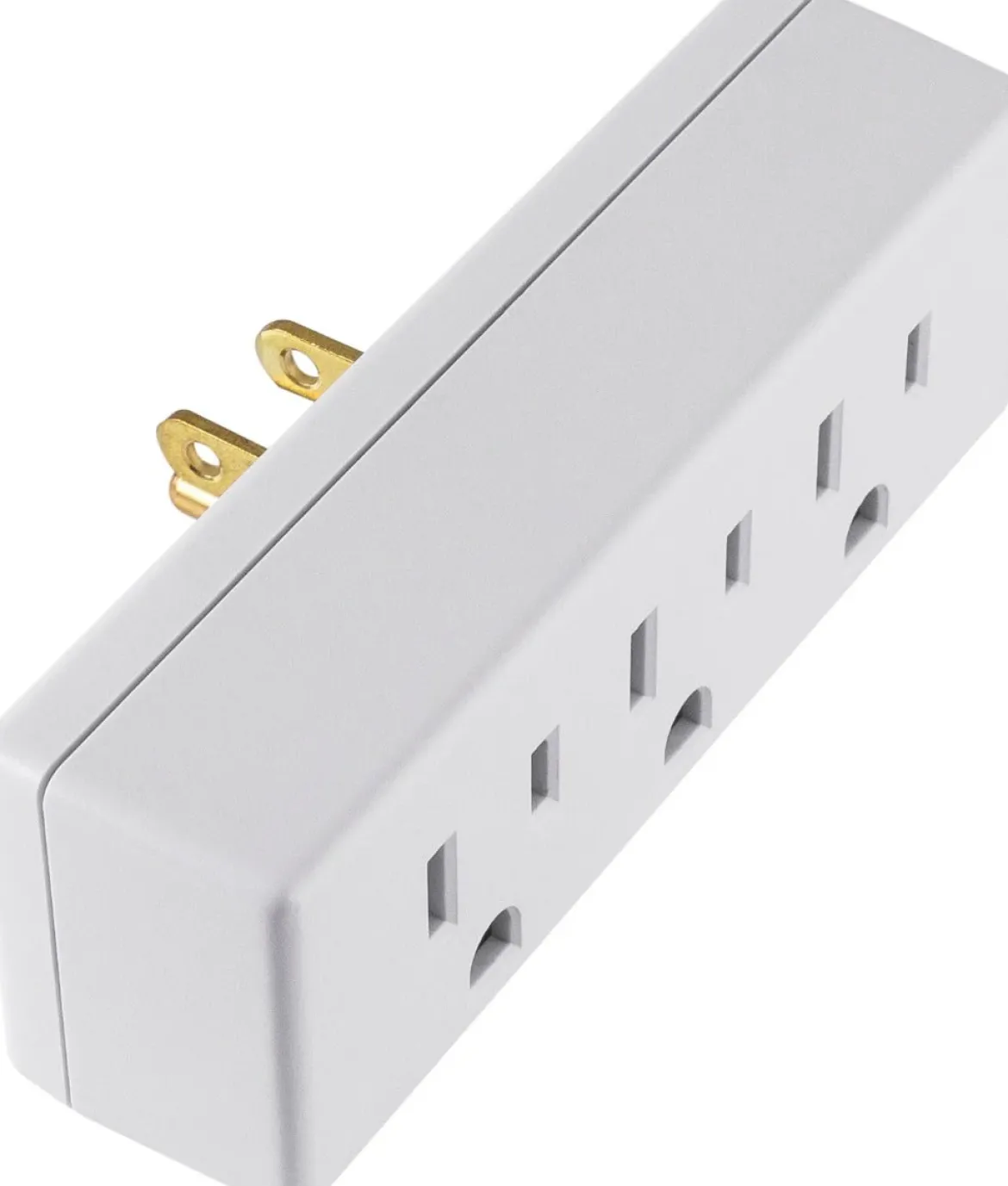 GE 3-Outlet Wall Tap, White